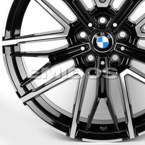 Комплект дисков 23910/20/66.5/Чёрный Глянцевый + Полированные Спицы