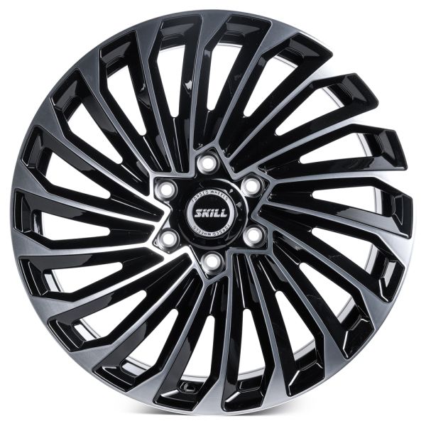 Комплект дисков 29885/20/106.1/Чёрный Глянцевый + Полированные Спицы