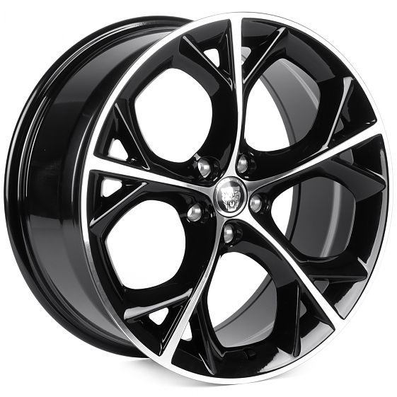 Комплект дисков 28638/19/63.4/Черный + Полированные Спицы