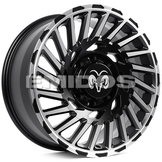 Комплект дисков 28512/20/121.3/Чёрный Матовый + Полированные Спицы