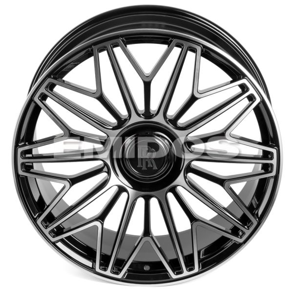 КОВАНЫЕ ДИСКИ 71435 SKILL RR134 24 J10 ET25 5X112 66.6 ЧЁРНЫЙ + ПОЛИРОВАННЫЕ СПИЦЫ