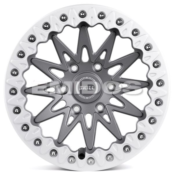 КОВАНЫЕ ДИСКИ H231125A SKILL SB013-SB387 17 J9 ET25 6X139.7 106.1 ГРАФИТ МАТОВЫЙ + СЕРЕБРЯННЫЙ ОБОД