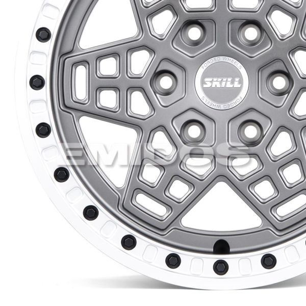 КОВАНЫЕ ДИСКИ 230510S SKILL SB121-DS193 18 J9 ET45 6X139.7 95.1 ГРАФИТ МАТОВЫЙ + ПОЛИРОВАННЫЙ ОБОД