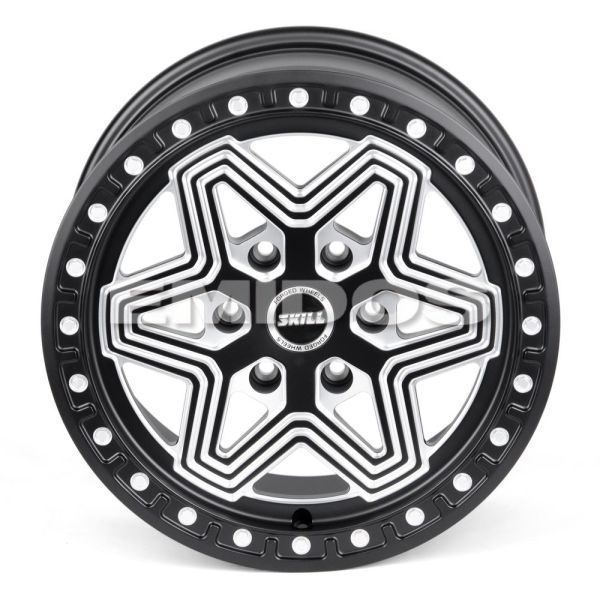 КОВАНЫЕ ДИСКИ 230510Z SKILL SB125-CT356 18 J9 ET45 6X139.7 95.1 ЧЁРНЫЙ МАТОВЫЙ + ПОЛИРОВАННЫЕ СПИЦЫ