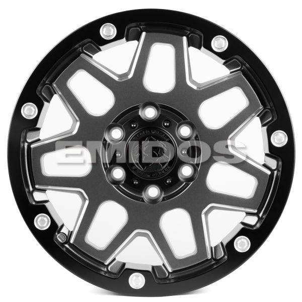 КОВАНЫЕ ДИСКИ H241206K SKILL SB126-SV407 17 J8.5 ET34 6X135 87.1 ГРАФИТ МАТОВЫЙ + ЧЁРНЫЙ МАТОВЫЙ ОБО