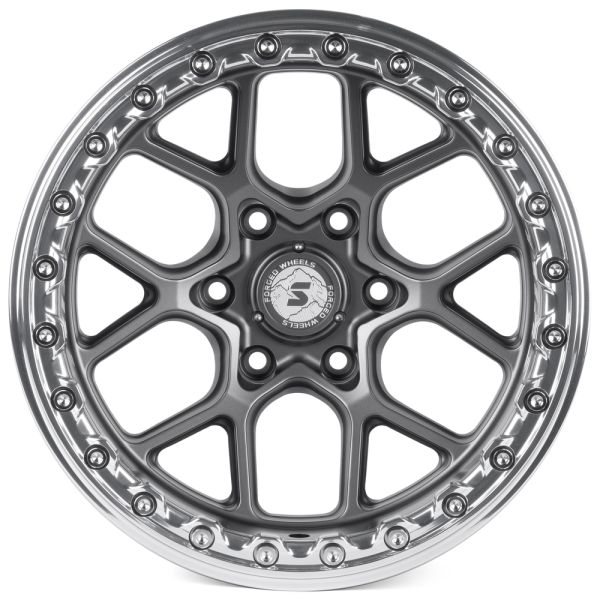 КОВАНЫЕ ДИСКИ H250821X SKILL SB821-SB522 17 J10 ET-25 6X139.7 106.1 ГРАФИТ МАТОВЫЙ + ЗЕРКАЛЬНАЯ ПОЛИ