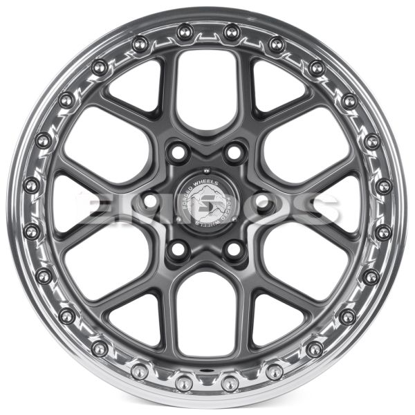 КОВАНЫЕ ДИСКИ H250821X SKILL SB821-SB522 17 J10 ET-25 6X139.7 106.1 ГРАФИТ МАТОВЫЙ + ЗЕРКАЛЬНАЯ ПОЛИ