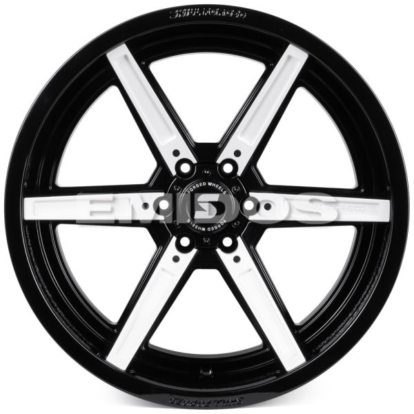 КОВАНЫЕ ДИСКИ H240326H SKILL SD102-SL101 22 J12 ET-44 6X139.7 77.8 ЧЁРНЫЙ ГЛЯНЦЕВЫЙ + БЕЛЫЕ ДЕКОРАТИ