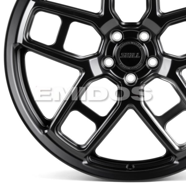 КОВАНЫЕ ДИСКИ H240607Y SKILL SK818-CS427 21 J9 ET35 5X108 63.3 ЧЁРНЫЙ МАТОВЫЙ + ПОЛИРОВКА + ТЁМНЫЙ Л