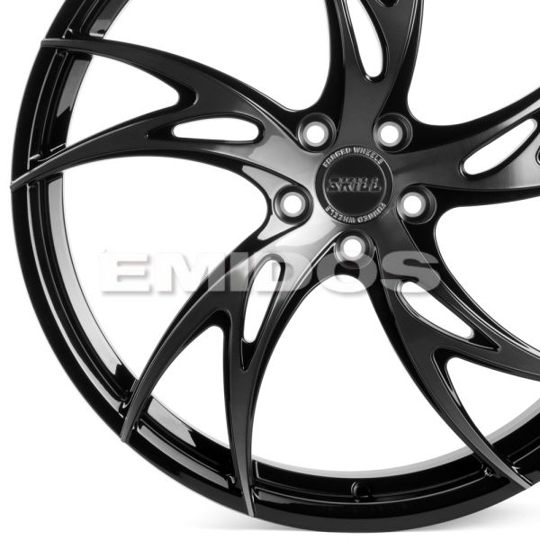 КОВАНЫЕ ДИСКИ H230906C SKILL SL087 21 J8.5 ET40 5X108 63.4 ЧЁРНЫЙ + ПОЛИРОВАННЫЙ ОБОД