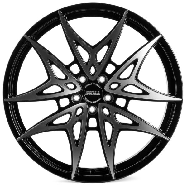 КОВАНЫЕ ДИСКИ H230906B SKILL SL089 21 J8.5 ET40 5X108 63.4 ЧЁРНЫЙ + ПОЛИРОВАННЫЕ СПИЦЫ