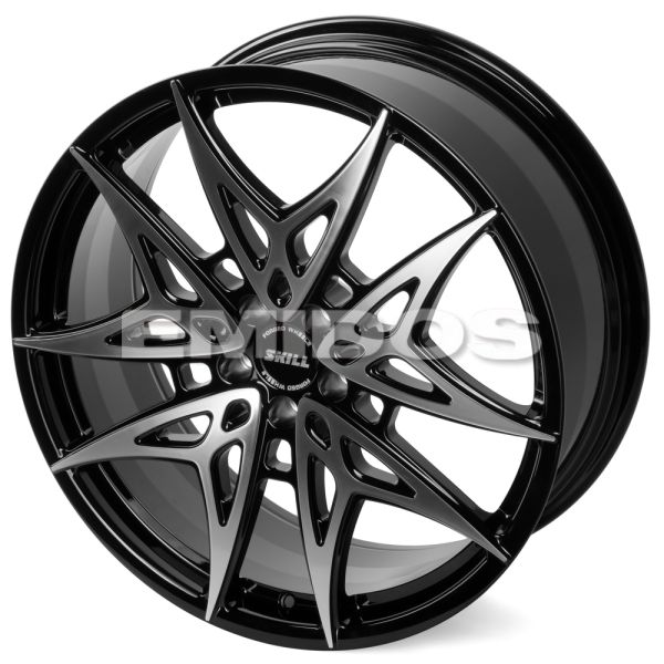 КОВАНЫЕ ДИСКИ H230906B SKILL SL089 21 J8.5 ET40 5X108 63.4 ЧЁРНЫЙ + ПОЛИРОВАННЫЕ СПИЦЫ