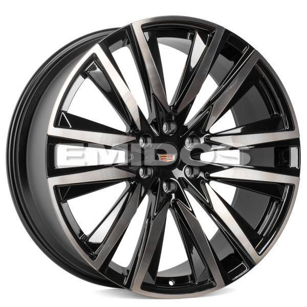 КОВАНЫЕ ДИСКИ 71603 SKILL SL203 24 J10 ET30 6X139.7 78.1 ЧЁРНЫЙ + ПОЛИРОВАННЫЕ СПИЦЫ ПОД ТЁМНЫМ ЛАКО