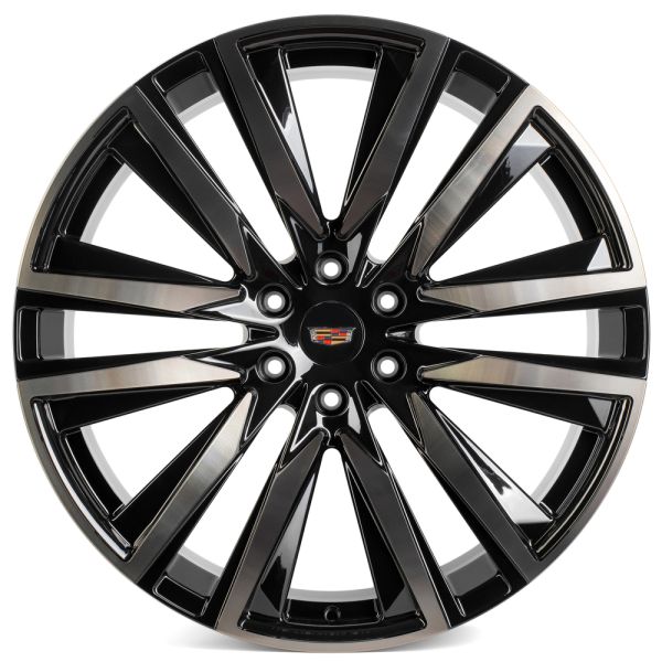 КОВАНЫЕ ДИСКИ 71603 SKILL SL203 24 J10 ET30 6X139.7 78.1 ЧЁРНЫЙ + ПОЛИРОВАННЫЕ СПИЦЫ ПОД ТЁМНЫМ ЛАКО