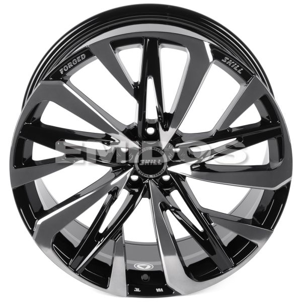 КОВАНЫЕ ДИСКИ H250930K SKILL SL221-CS412 20 J9 ET40 5X108 63.4 ЧЁРНЫЙ ГЛЯНЦЕВЫЙ + ЗЕРКАЛЬНАЯ ПОЛИРОВ