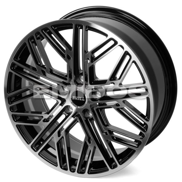КОВАНЫЕ ДИСКИ H230907B SKILL SL238 19 J8 ET41.5 5X120 66.1 ЧЁРНЫЙ + ПОЛИРОВАННЫЕ СПИЦЫ