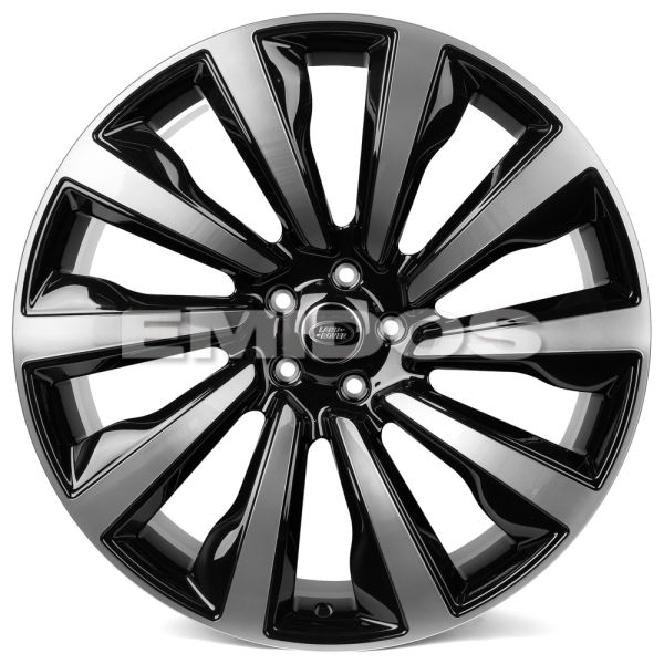 КОВАНЫЕ ДИСКИ 71604 SKILL SL239 23 J10.5 ET40 5X120 72.6 ЧЁРНЫЙ + ПОЛИРОВАННЫЕ СПИЦЫ ПОД ТЁМНЫМ ЛАКО