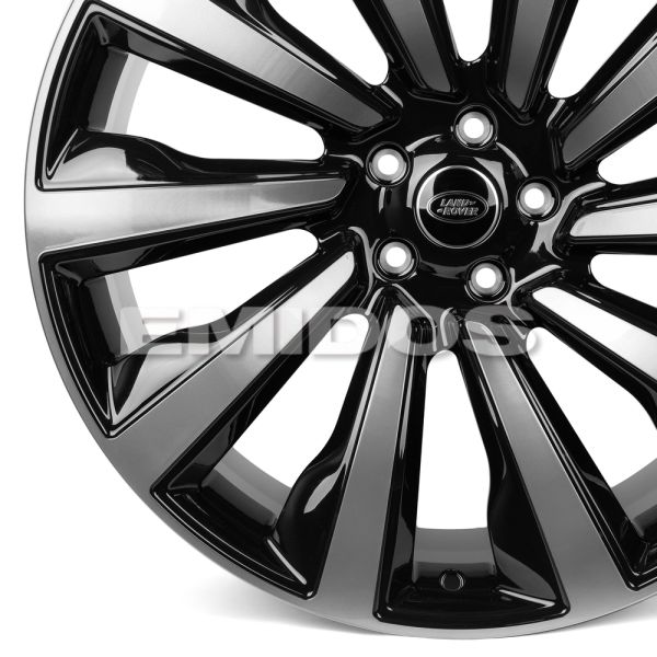 КОВАНЫЕ ДИСКИ 71604 SKILL SL239 23 J10.5 ET40 5X120 72.6 ЧЁРНЫЙ + ПОЛИРОВАННЫЕ СПИЦЫ ПОД ТЁМНЫМ ЛАКО