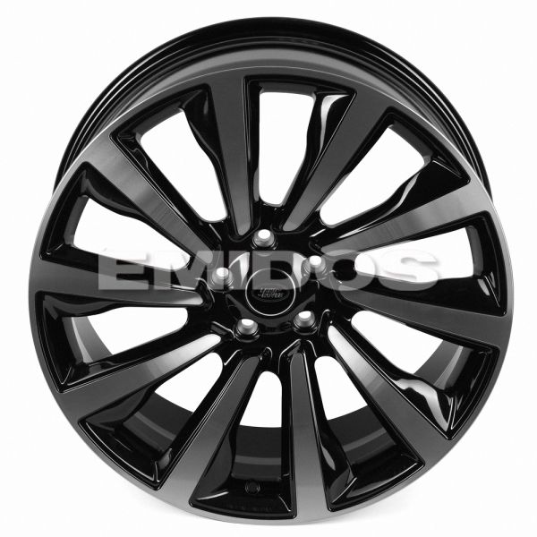 КОВАНЫЕ ДИСКИ 221102V SKILL SL239-DS227 21 J9.5 ET42.5 5X120 72.6 ЧЁРНЫЙ + ПОЛИРОВАННЫЕ СПИЦЫ