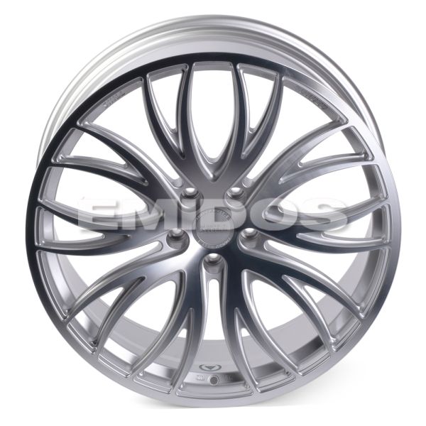 КОВАНЫЕ ДИСКИ H230928B SKILL SL268-SL085 21 J8.5 ET30 5X120 66.1 СЕРЕБРО + ПОЛИРОВАННЫЕ СПИЦЫ