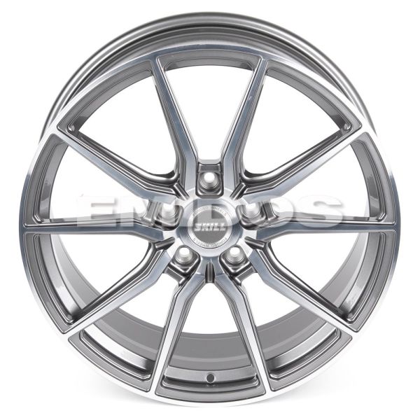 КОВАНЫЕ ДИСКИ 231028E SKILL SL292-SL075 20 J8.5 ET50 5X127 71.5 ГРАФИТ ГЛЯНЦЕВЫЙ + ПОЛИРОВАННЫЕ СПИЦ