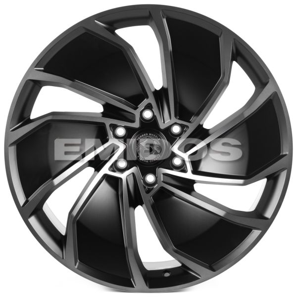 КОВАНЫЕ ДИСКИ H241211G SKILL SL338-SL253 22 J10 ET10 6X139.7 77.8 ЧЁРНЫЙ МАТОВЫЙ + ПОЛИРОВАННЫЕ СПИЦ