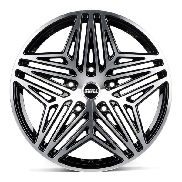 КОВАНЫЕ ДИСКИ 230315S SKILL SL351-SB418 20 J9 ET40 5X150 110.1 ЧЁРНЫЙ + ПОЛИРОВАННЫЕ СПИЦЫ