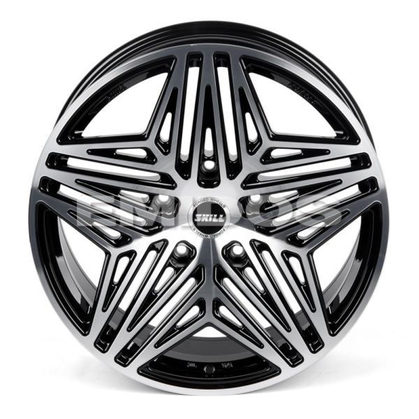 КОВАНЫЕ ДИСКИ 230315S SKILL SL351-SB418 20 J9 ET40 5X150 110.1 ЧЁРНЫЙ + ПОЛИРОВАННЫЕ СПИЦЫ
