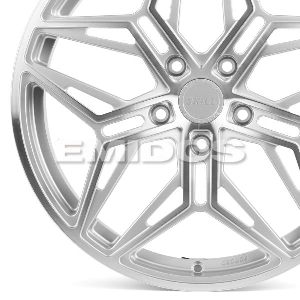КОВАНЫЕ ДИСКИ H231030H SKILL SL354-FG465 20 J8.5 ET50 5X127 71.5 СЕРЕБРО + ПОЛИРОВАННЫЕ СПИЦЫ