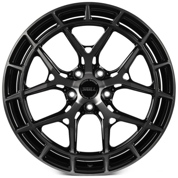 КОВАНЫЕ ДИСКИ H241202C SKILL SL399-SB562 20 J8.5 ET30 5X120 72.6 ЧЁРНЫЙ ГЛЯНЦЕВЫЙ + ПОЛИРОВАННЫЕ СПИ