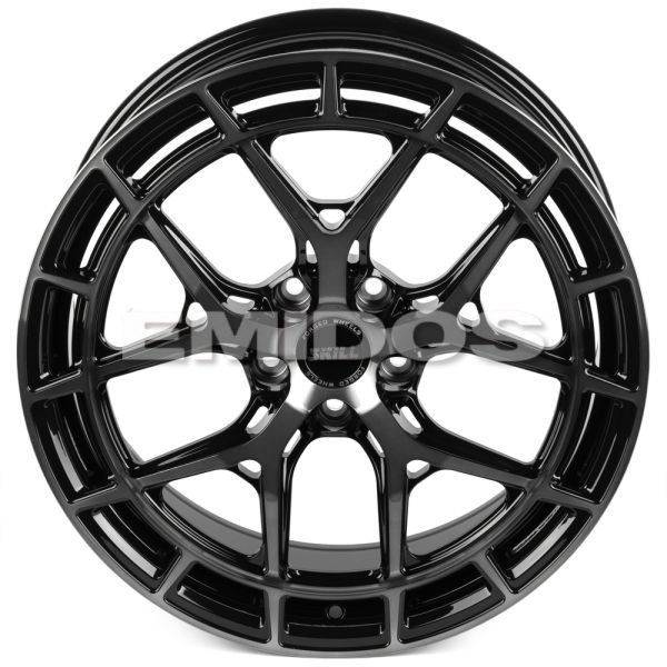 КОВАНЫЕ ДИСКИ H241202C SKILL SL399-SB562 20 J8.5 ET30 5X120 72.6 ЧЁРНЫЙ ГЛЯНЦЕВЫЙ + ПОЛИРОВАННЫЕ СПИ