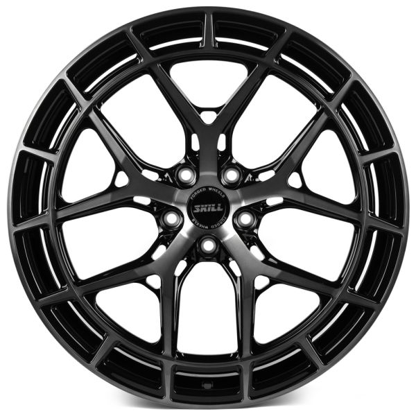 КОВАНЫЕ ДИСКИ H241202I SKILL SL399-SB364 22 J9.5 ET35 5X120 72.6 ЧЁРНЫЙ ГЛЯНЦЕВЫЙ + ПОЛИРОВАННЫЕ СПИ