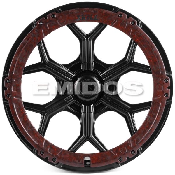 КОВАНЫЕ ДИСКИ H250513H SKILL SL401-SK364 22 J9.5 ET20 5X130 84.1 ЧЁРНЫЙ МАТОВЫЙ + КАРБОН SFC19