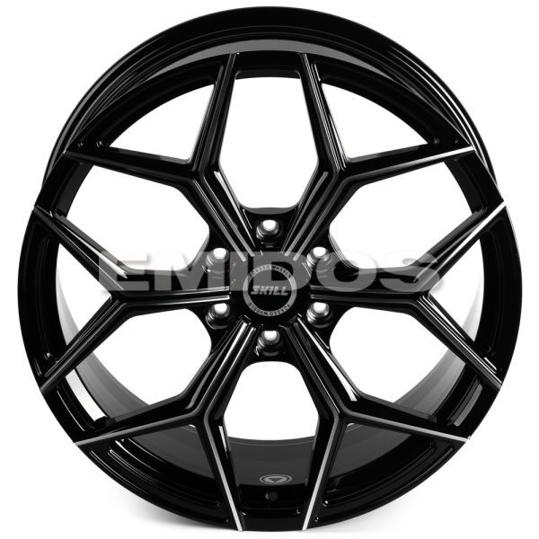КОВАНЫЕ ДИСКИ H240927E SKILL SL401-SL096 22 J9.5 ET50 6X139.7 95.1 ЧЁРНЫЙ ГЛЯНЦЕВЫЙ + ПОЛИРОВАННЫЕ С