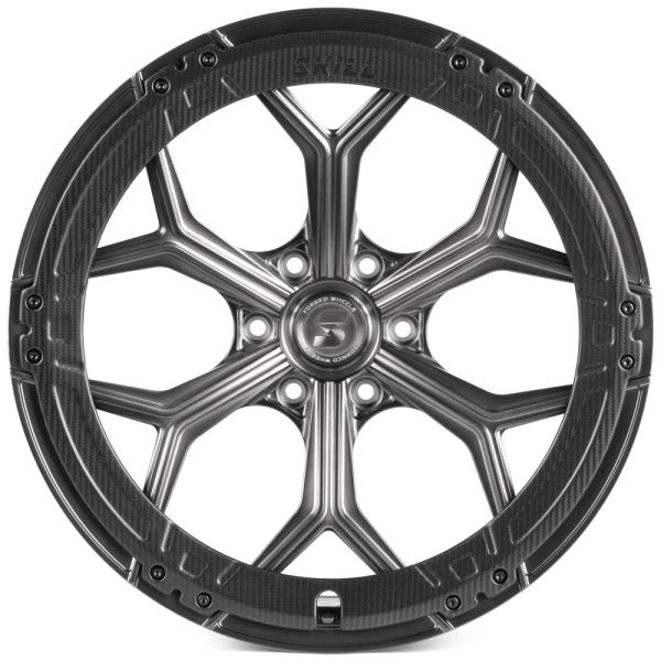 КОВАНЫЕ ДИСКИ H250513D SKILL SL401-CS442 22 J9 ET19 6X139.7 77.8 СЕРЕБРО МАТОВОЕ + КАРБОН SFC11