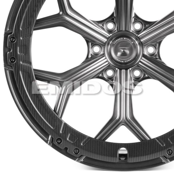 КОВАНЫЕ ДИСКИ H250513D SKILL SL401-CS442 22 J9 ET19 6X139.7 77.8 СЕРЕБРО МАТОВОЕ + КАРБОН SFC11