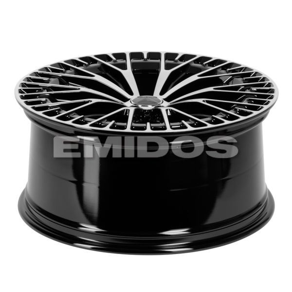 КОВАНЫЕ ДИСКИ 231027E SKILL SL405-CS267 20 J9 ET45 5X112 66.6 ЧЁРНЫЙ ГЛЯНЦЕВЫЙ + ПОЛИРОВАННЫЕ СПИЦЫ