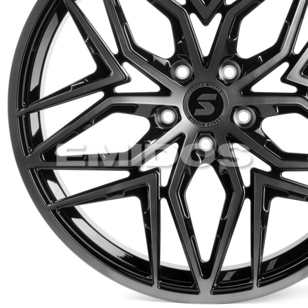 КОВАНЫЕ ДИСКИ H230911B SKILL SL428 21 J9 ET33 5X120 62.55 ЧЕРНЫЙ + ПОЛИРОВАННЫЙ ОБОД