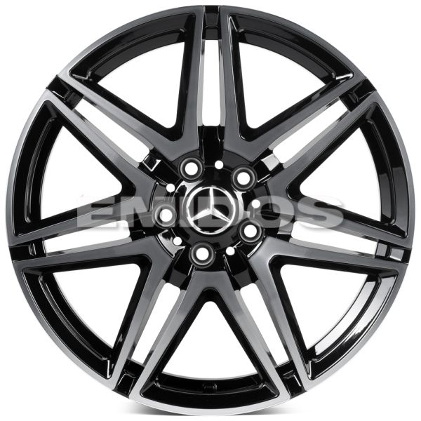 КОВАНЫЕ ДИСКИ H241213D SKILL SL431-SK302 18 J8.5 ET48 5X112 66.6 ЧЁРНЫЙ ГЛЯНЦЕВЫЙ + ПОЛИРОВАННЫЕ СПИ