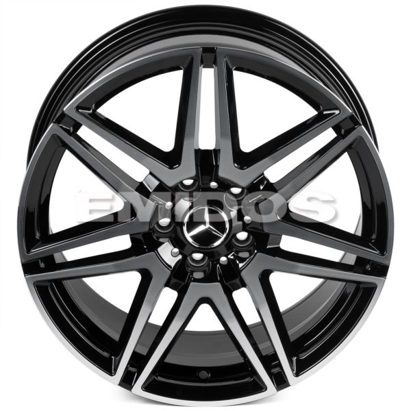 КОВАНЫЕ ДИСКИ H241213D SKILL SL431-SK302 18 J8.5 ET48 5X112 66.6 ЧЁРНЫЙ ГЛЯНЦЕВЫЙ + ПОЛИРОВАННЫЕ СПИ