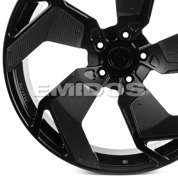 КОВАНЫЕ ДИСКИ H250513Q SKILL SL462-CS459 23 J10 ET25 5X130 84.1 ЧЁРНЫЙ МАТОВЫЙ + КАРБОН SFC11