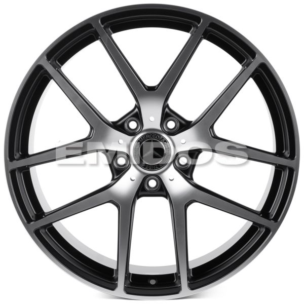 КОВАНЫЕ ДИСКИ H241228C SKILL SL465-CS414 21 J10 ET33 5X130 84.1 ЧЁРНЫЙ МАТОВЫЙ + ПОЛИРОВАННЫЕ СПИЦЫ