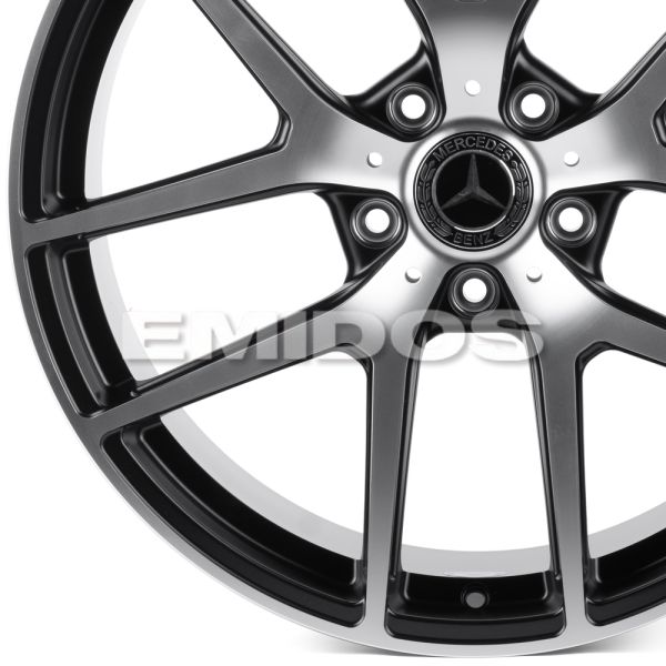 КОВАНЫЕ ДИСКИ H241228C SKILL SL465-CS414 21 J10 ET33 5X130 84.1 ЧЁРНЫЙ МАТОВЫЙ + ПОЛИРОВАННЫЕ СПИЦЫ