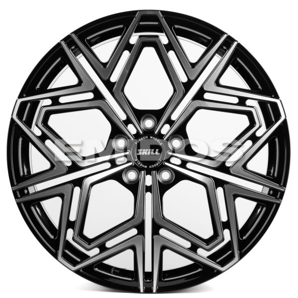 КОВАНЫЕ ДИСКИ H231030C SKILL SL501-CT380 20 J9.5 ET45 5X114.3 64.1 ЧЁРНЫЙ ГЛЯНЦЕВЫЙ + ПОЛИРОВАННЫЕ С