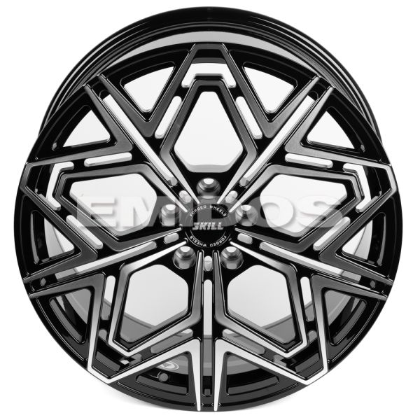 КОВАНЫЕ ДИСКИ H231030C SKILL SL501-CT380 20 J9.5 ET45 5X114.3 64.1 ЧЁРНЫЙ ГЛЯНЦЕВЫЙ + ПОЛИРОВАННЫЕ С