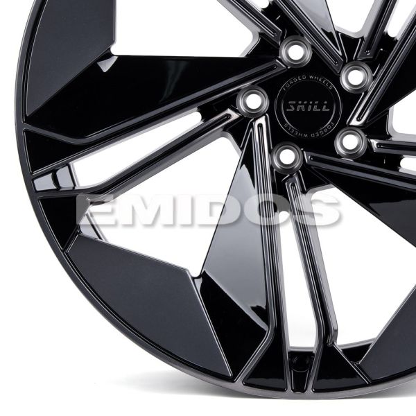КОВАНЫЕ ДИСКИ H231030E SKILL SL515-SK199 21 J9.5 ET31 5X112 66.6 ЧЁРНЫЙ ГЛЯНЦЕВЫЙ + ПОЛИРОВКА + ЧЁРН