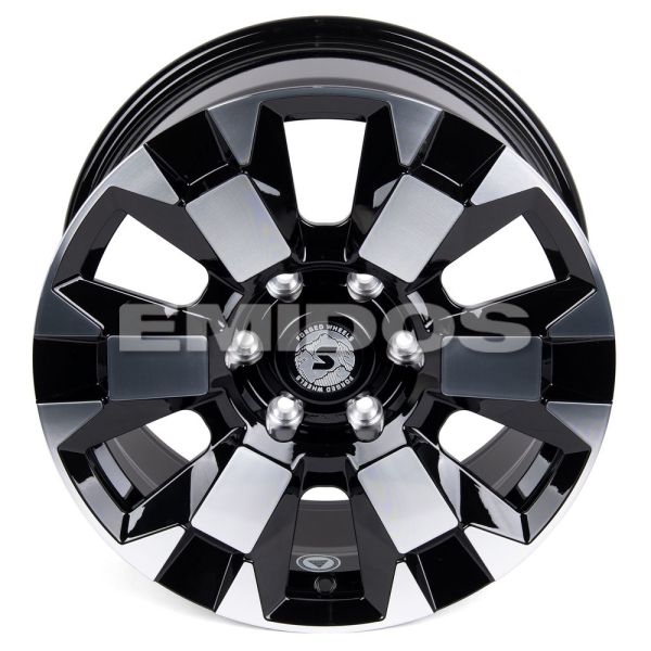 КОВАНЫЕ ДИСКИ H231030X SKILL SL516-SV283 18 J9 ET45 6X139.7 95.1 ЧЁРНЫЙ ГЛЯНЦЕВЫЙ + ПОЛИРОВАННЫЕ СПИ