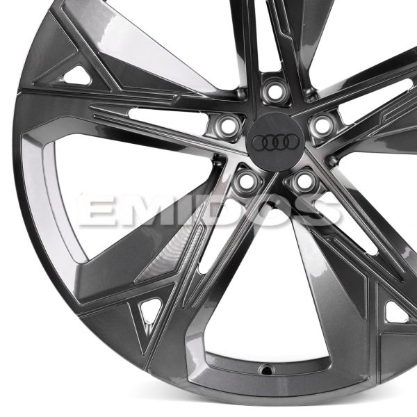 КОВАНЫЕ ДИСКИ H231030Q SKILL SL516-SK199 21 J9.5 ET31 5X112 66.5 ГРАФИТ ГЛЯНЦЕВЫЙ + ПОЛИРОВАННЫЕ СПИ