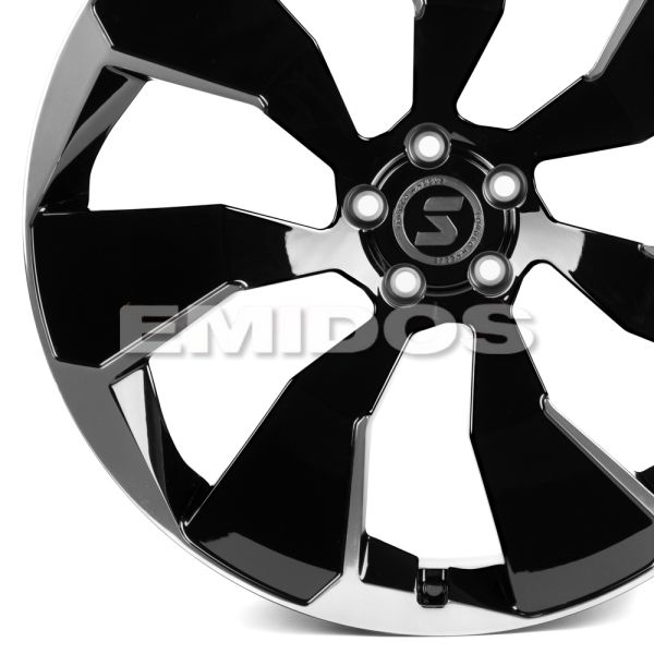 КОВАНЫЕ ДИСКИ H231028Z SKILL SL520-SL096 22 J9.5 ET35 5X108 63.3 ЧЁРНЫЙ ГЛЯНЦЕВЫЙ + ПОЛИРОВАННЫЙ ОБО