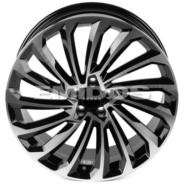 КОВАНЫЕ ДИСКИ H250930I SKILL SL529-SL221 20 J9 ET40 5X108 63.4 ЧЁРНЫЙ ГЛЯНЦЕВЫЙ + ПОЛИРОВАННЫЕ СПИЦЫ